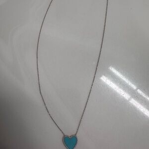 Natasha Schweitzer 14K Gold Turquoise & Diamond Heart Necklace – 585